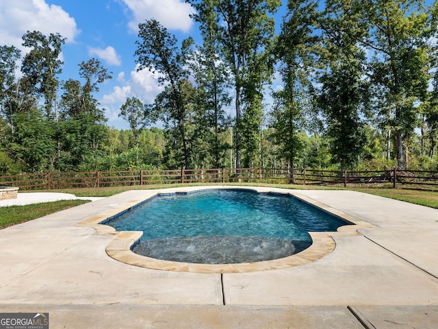 view of pool with a patio area