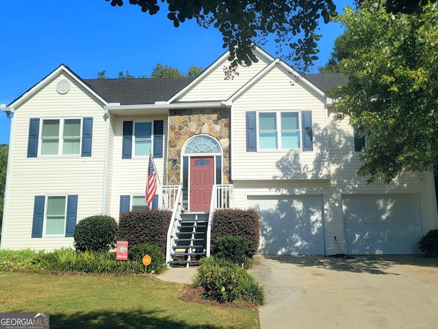 view of front of house featuring a garage