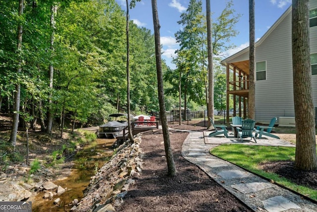 view of yard with a patio area