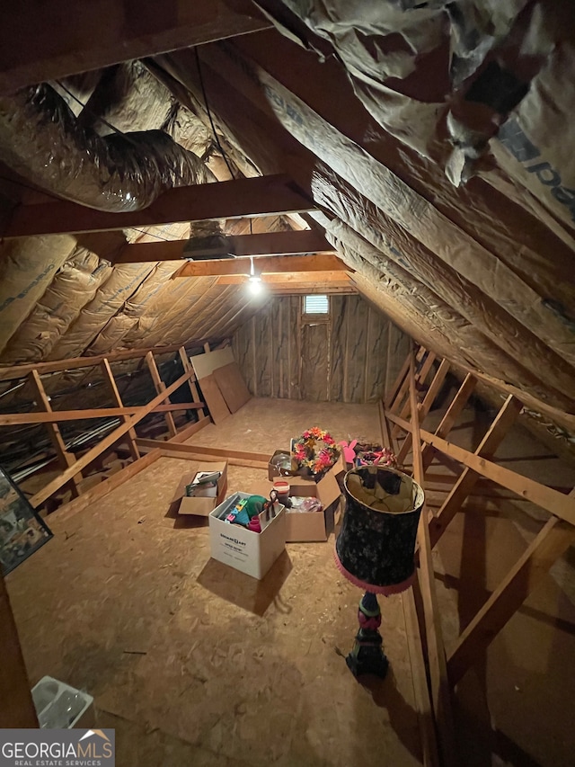 view of attic