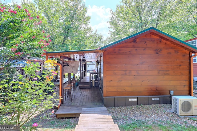 exterior space with ac unit