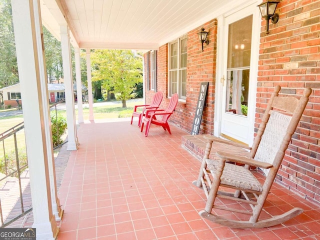 view of patio / terrace featuring a porch