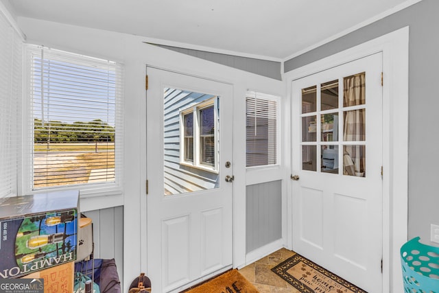 view of doorway to outside