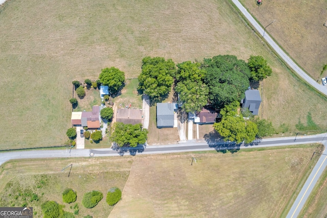 aerial view featuring a rural view