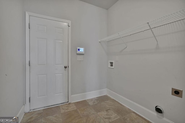 laundry area featuring hookup for a washing machine and electric dryer hookup