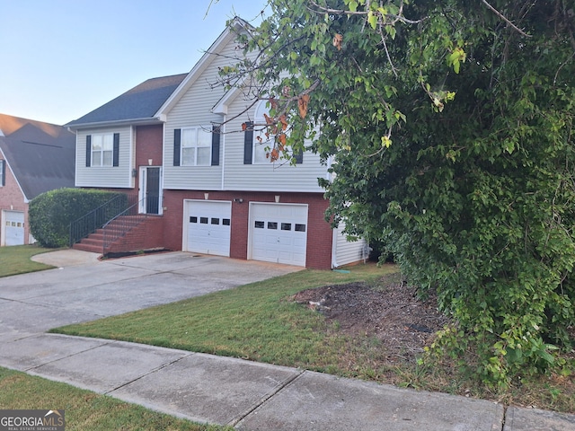 split foyer home with a garage