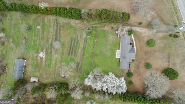 bird's eye view featuring a rural view