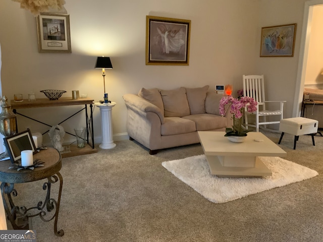 view of carpeted living room