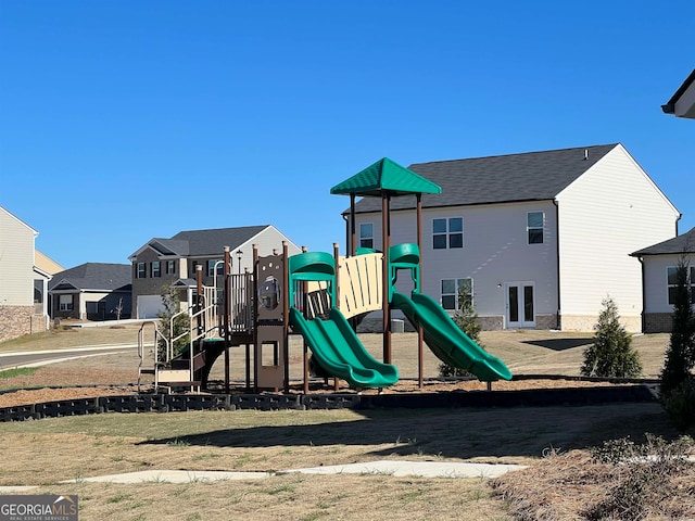 view of jungle gym