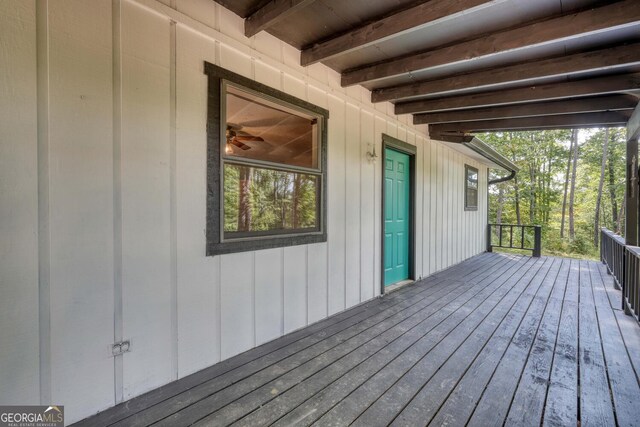 view of wooden terrace