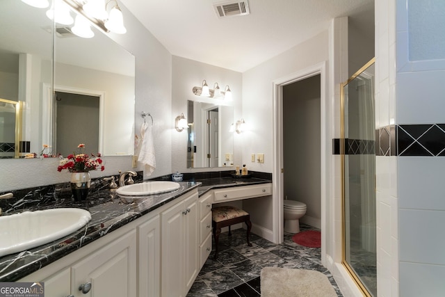 199 Colonsay Trce, Blairsville, GA 30512 - bathroom featuring a sink, visible vents, and a shower stall