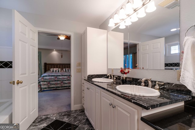 199 Colonsay Trce, Blairsville, GA 30512 - bathroom featuring a sink, connected bathroom, visible vents, and double vanity