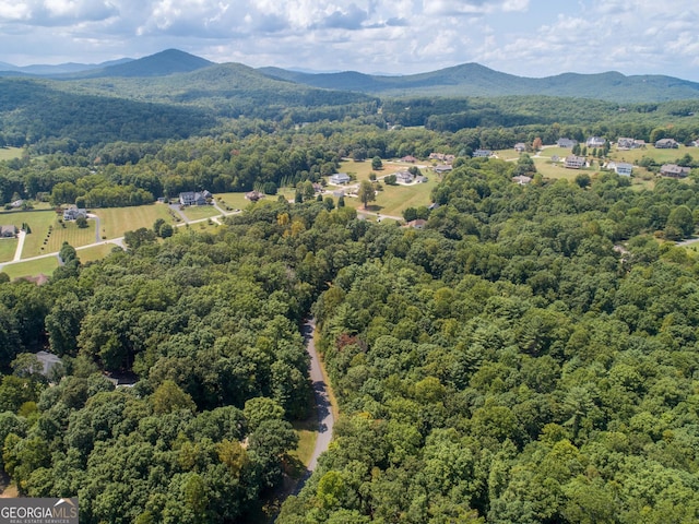 199 Colonsay Trce, Blairsville, GA 30512 - drone / aerial view featuring a mountain view and a view of trees