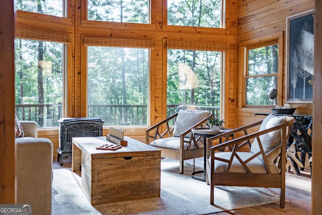 sunroom with plenty of natural light