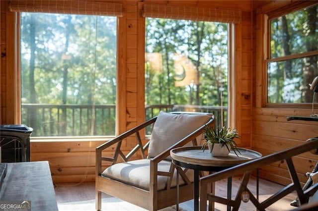 sunroom featuring a wealth of natural light