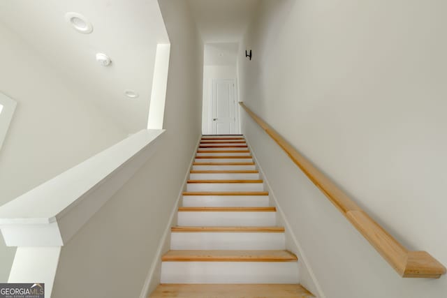 2029 Memorial Dr Unit 34, Atlanta, GA 30317 - stairs featuring wood finished floors