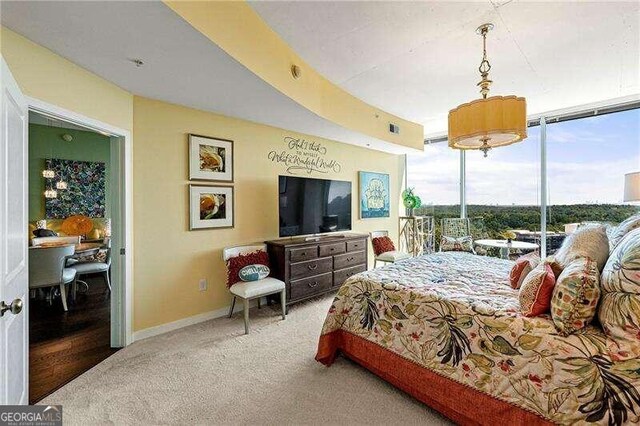 view of carpeted bedroom