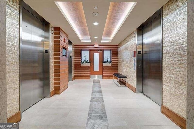 hall with elevator