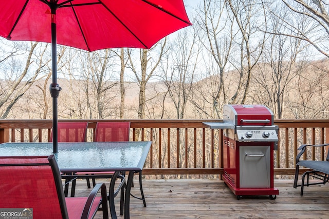 deck with grilling area