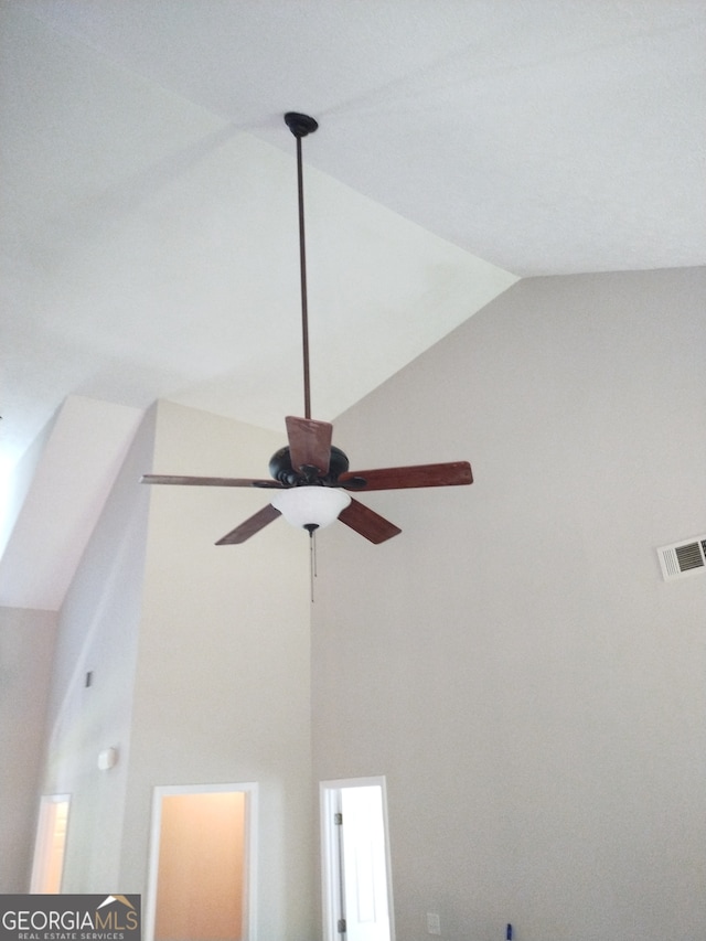 details featuring ceiling fan