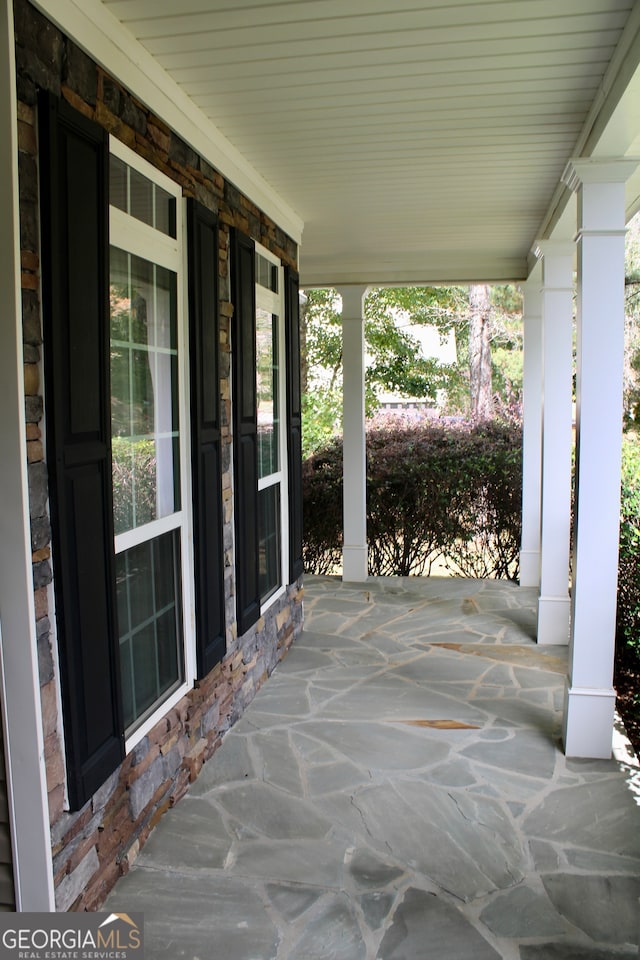 view of patio / terrace featuring covered porch