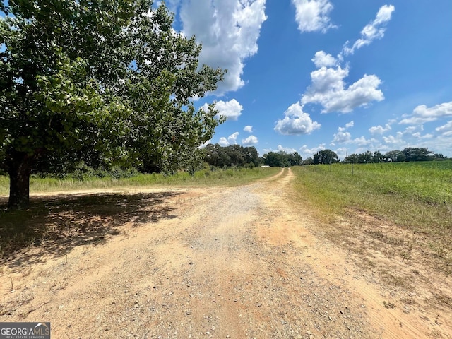 view of road featuring a rural view