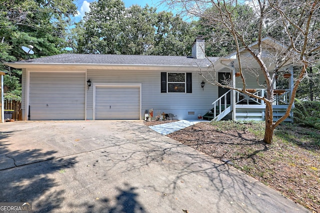 ranch-style house with a garage