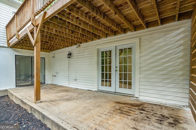 view of patio / terrace with french doors