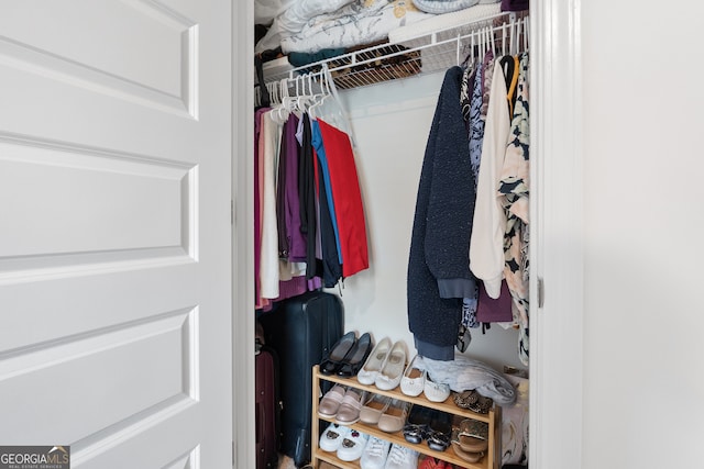 view of closet