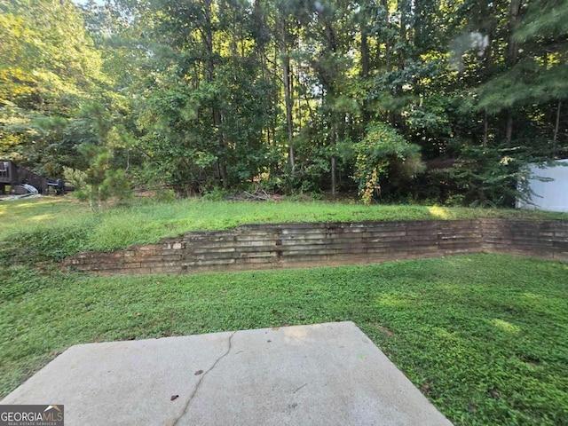 view of yard with a patio