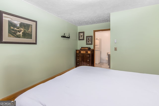 bedroom with a textured ceiling