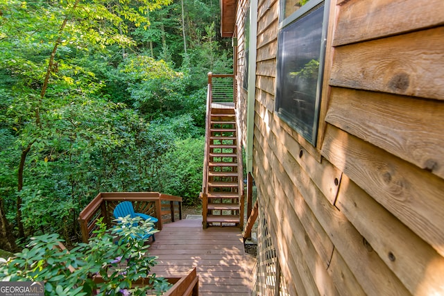 view of wooden terrace