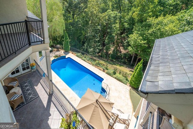 view of pool with a patio area