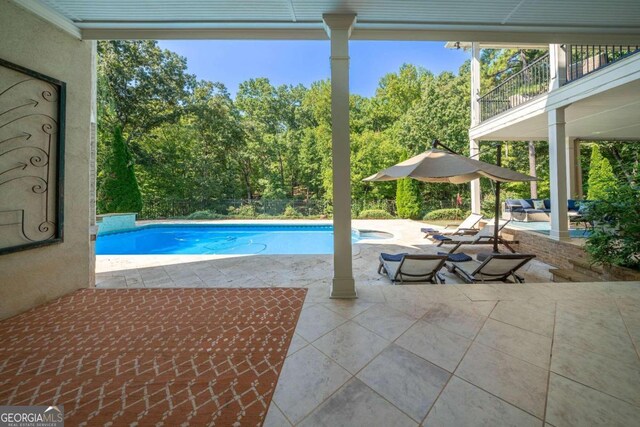 view of pool with a patio