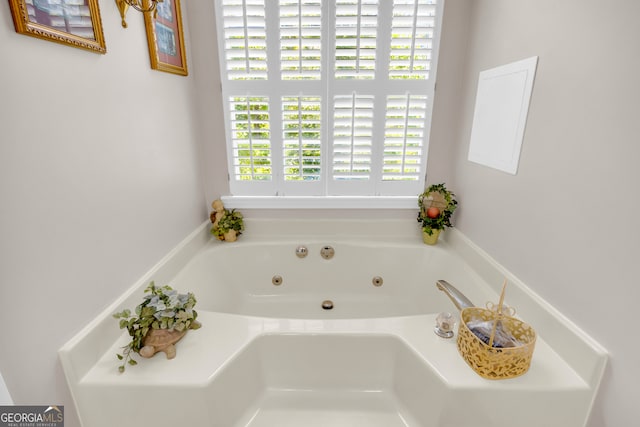 bathroom with a tub