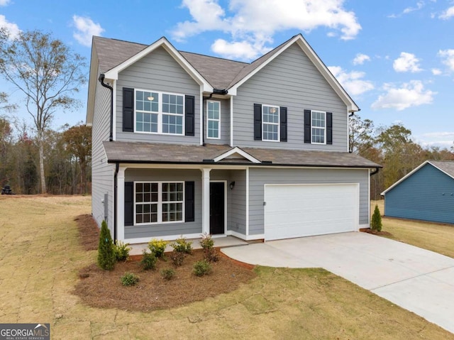32 Joseph Ln, Hartwell, GA 30643 - traditional home featuring a garage, a front lawn, and concrete driveway