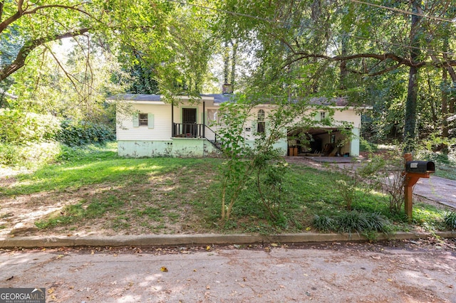 view of front of home