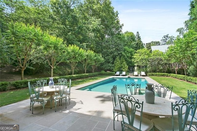 view of pool with a patio area