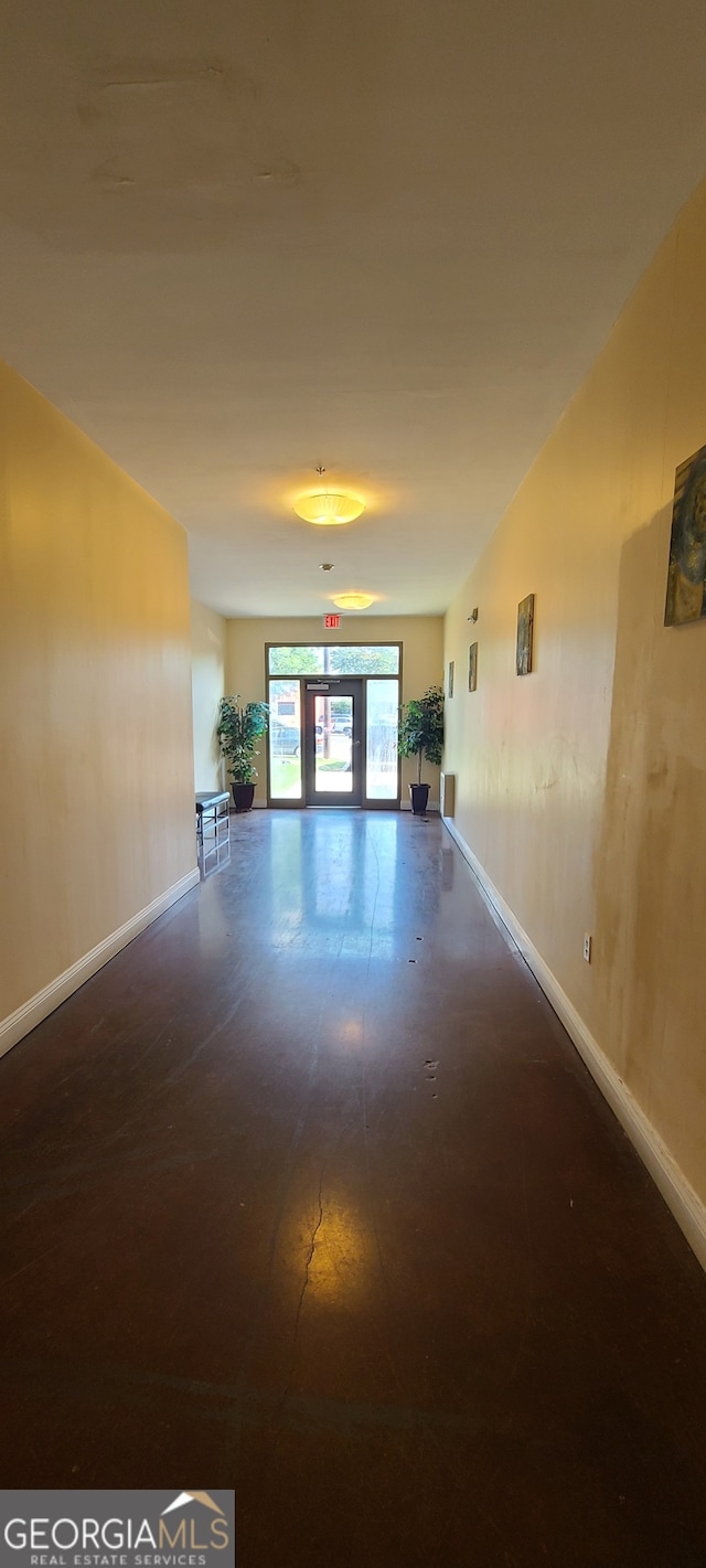 spare room with french doors