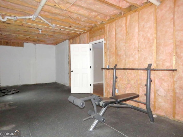 view of workout area