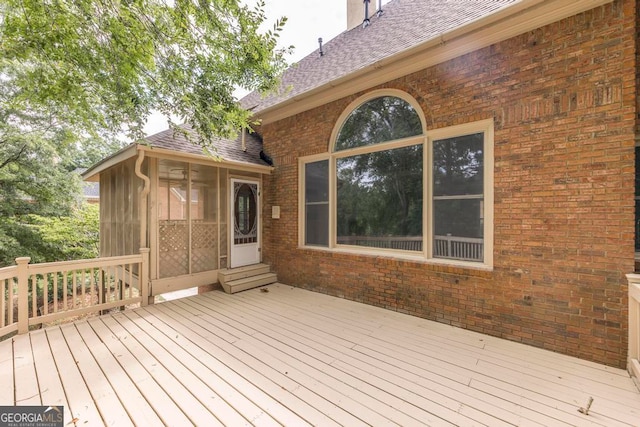 view of wooden deck