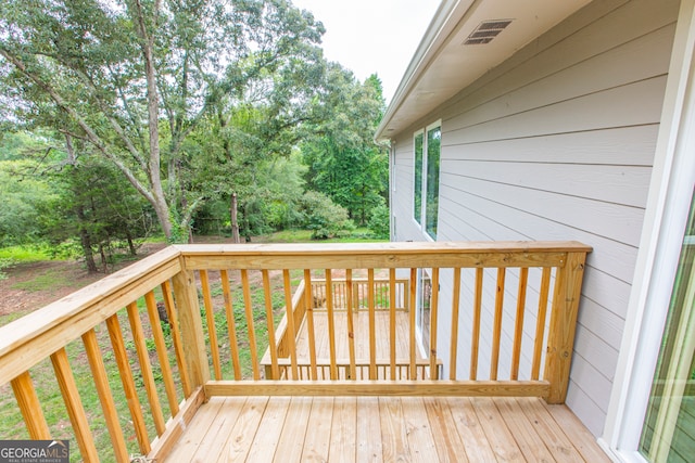 view of wooden deck