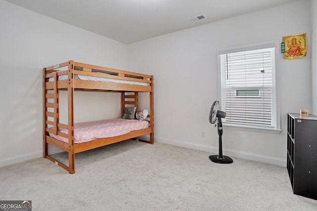 view of carpeted bedroom