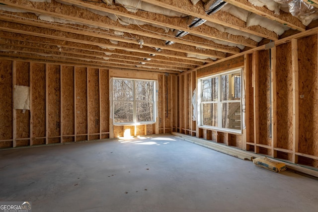 miscellaneous room with concrete flooring