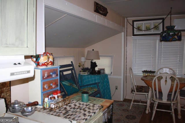 kitchen with hardwood / wood-style flooring