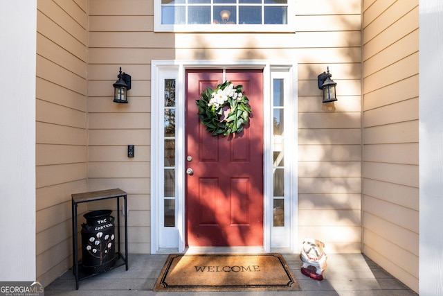 view of doorway to property