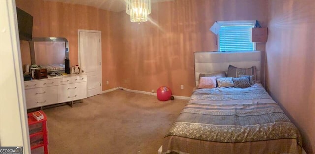 view of carpeted bedroom