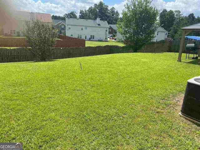 view of yard featuring a gazebo