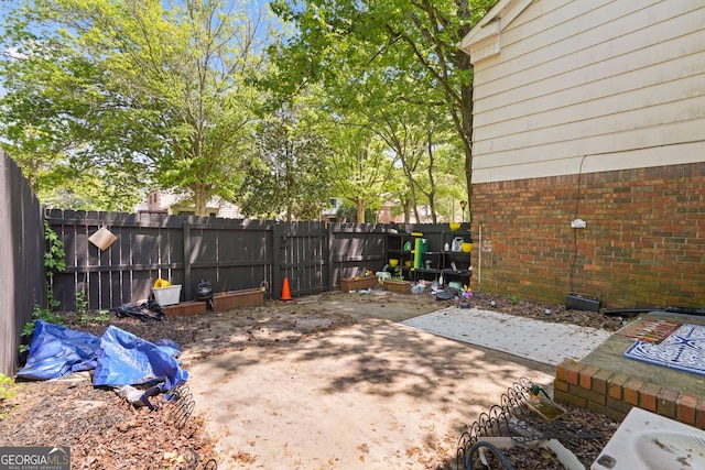 view of yard with a patio