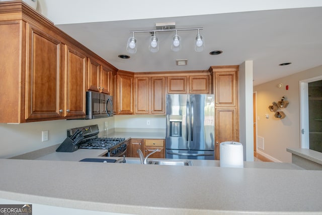 kitchen with stainless steel appliances and sink